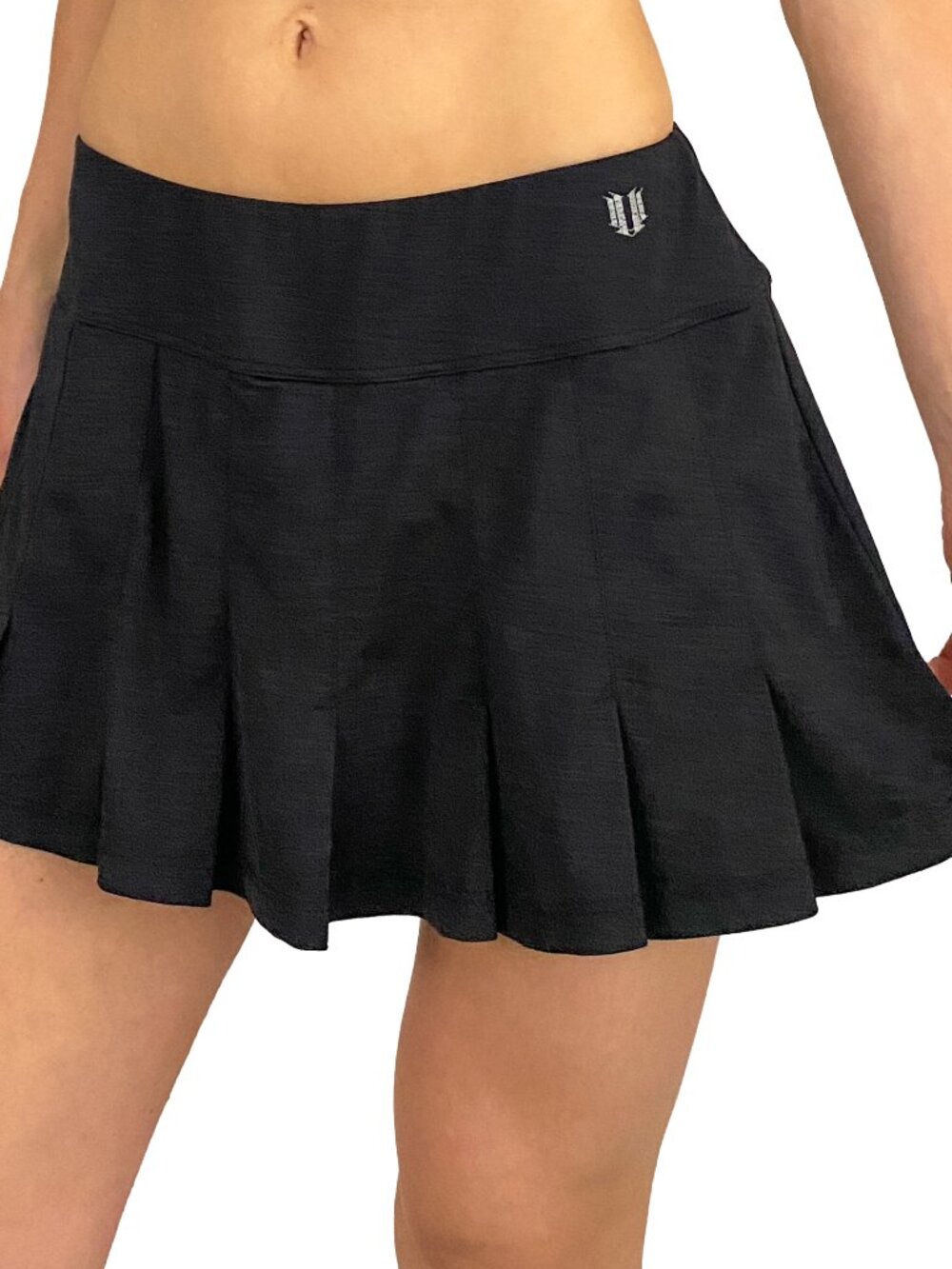 Eleven by Venus Williams black pleated mini athletic tennis skort skirt